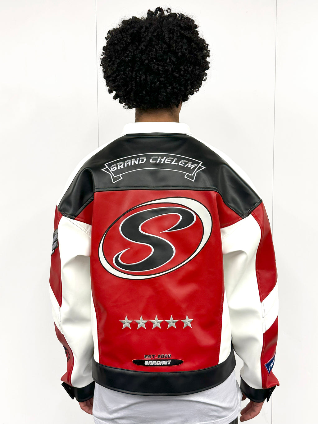 Men's Red Racer Jacket
