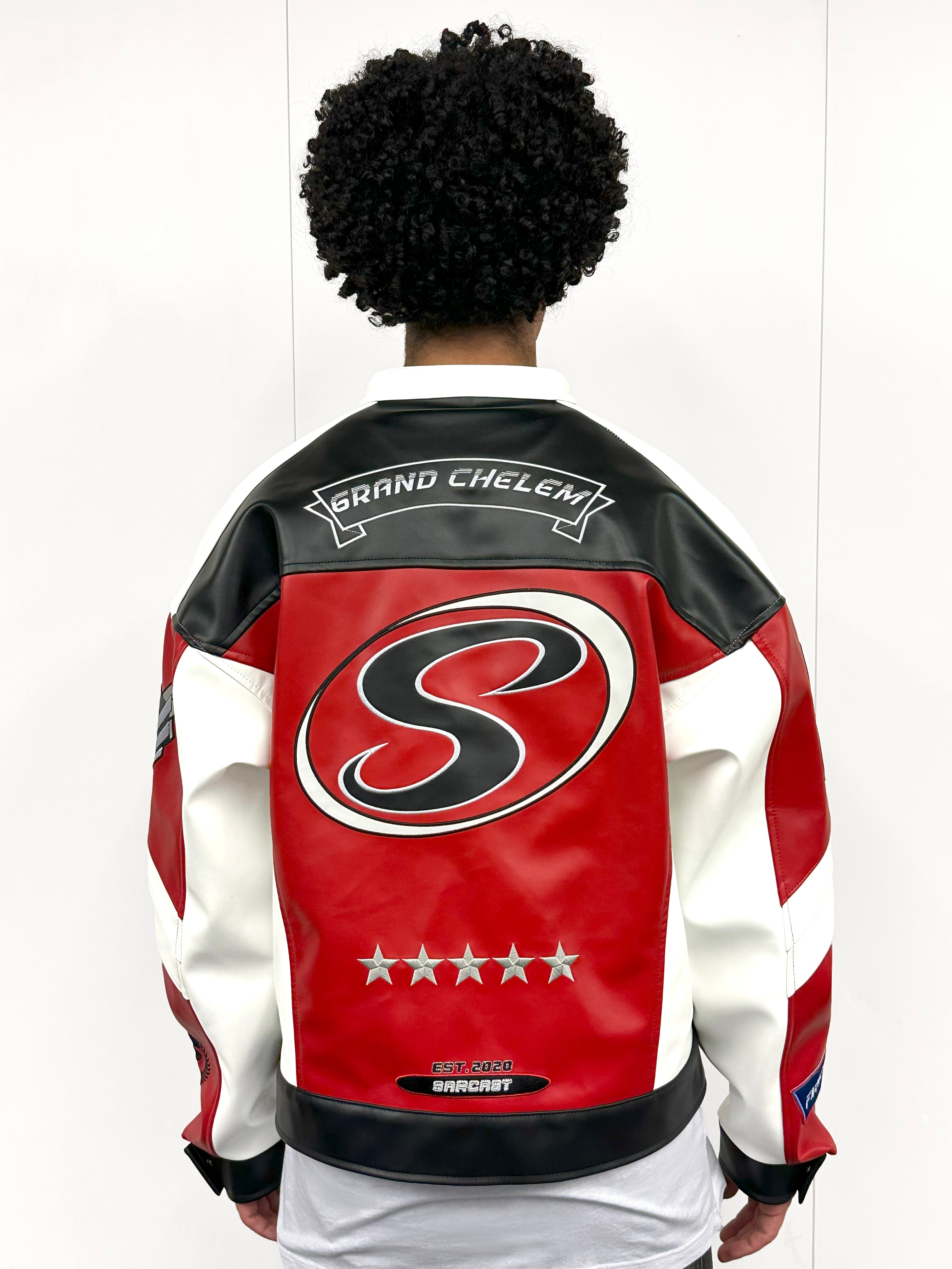 Men's Red Racer Jacket