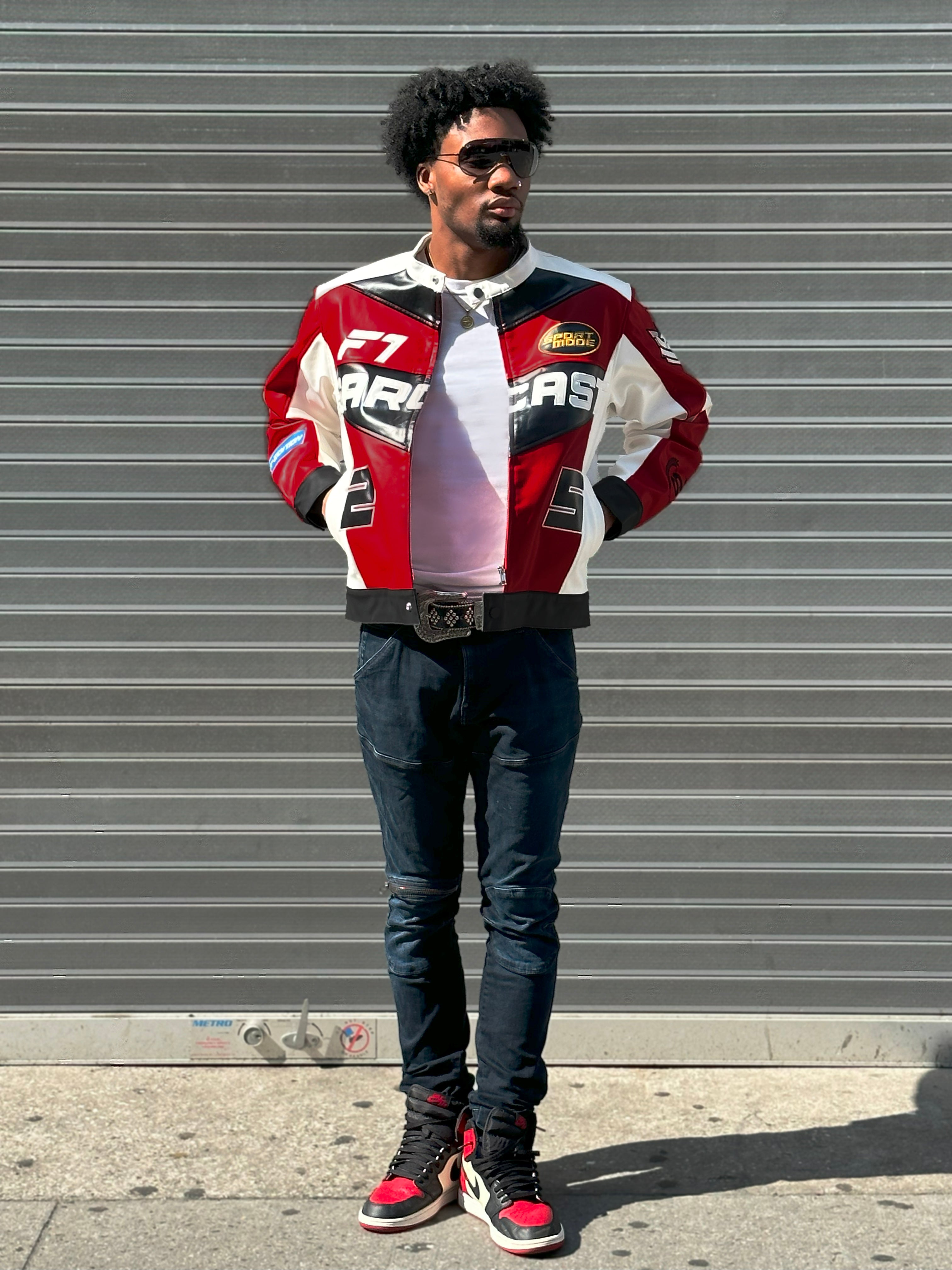 Men's Red Racer Jacket